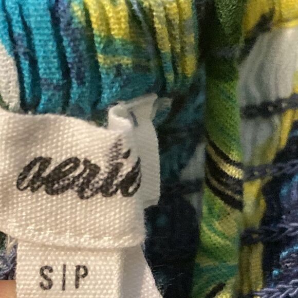 Aerie Halter Beach Maxi Sundress Marbled Blue - Picture 7 of 11